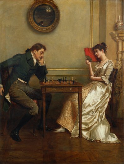 Una partida de ajedrez de George Goodwin Kilburne